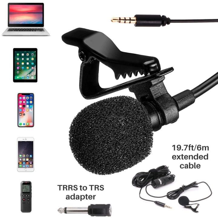 External Collar Mic For Mobile, Laptop And Computer-3.5mm Clip Microphone With Best Noice Cancellation