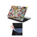 Universal Laptop Back Skin (Sticker) Wallpaper-With Key board protector. 