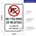No Allowed Sign, 10"x7" Inches, Vinyl Decal Sticker Weather Resistant, Made in Pakistan by SMRT Printing. 