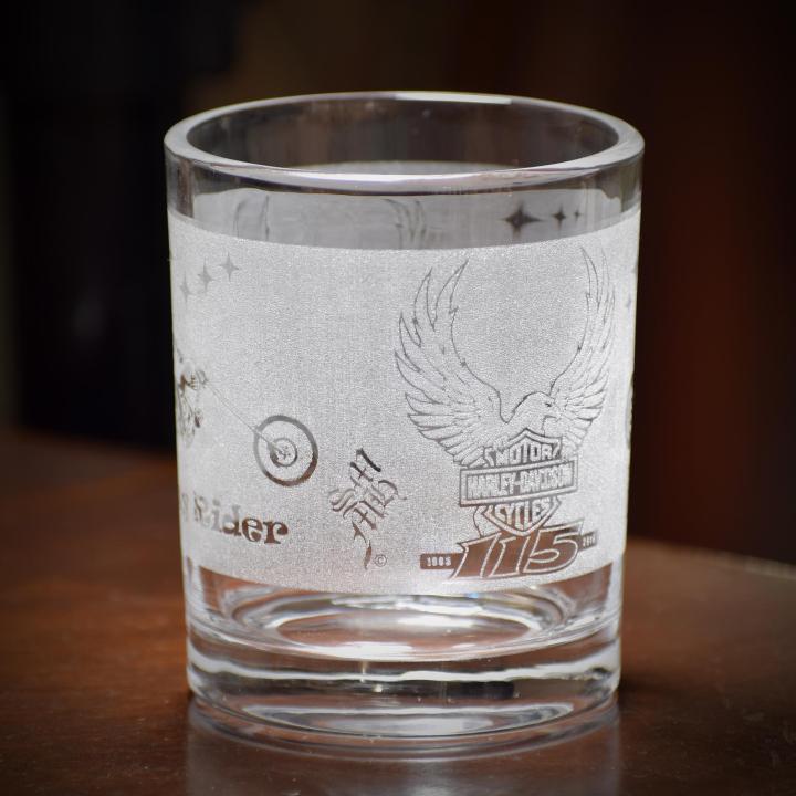 Designer Etched Drinkware 2 Glasses Set 205 ml