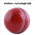 Hard ball for cricket / Hand made Red & White colored Match ball / Best Quality Leather ball for indoor & outdoor practice. 