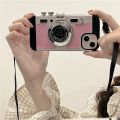 3D Retro Camera Case For iPhone 15 Pro Max 14 13 12 11 Pro Max X XR XS Max 8 Plus Lanyard Camera Shockproof Cover. 
