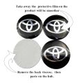 4pcs 56mm Toyota TRD VXR Car Wheel Center Hub Cap Sticker Auto Tire Emblem Badge Decal. 