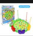 Fishing Game Toy Set with Rotating Board with Music On/Off Switch for Quiet Play, Includes Fishes and Fishing Poles, Safe and Durable Toy for Toddlers and Kids - 15 Fish Board / 24 Fish Board & 45 Fish Board. 