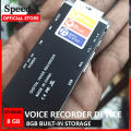 SpeedX Digital Voice Recorder Device with 8GB Storage - Rechargeable Sound Recorder. 