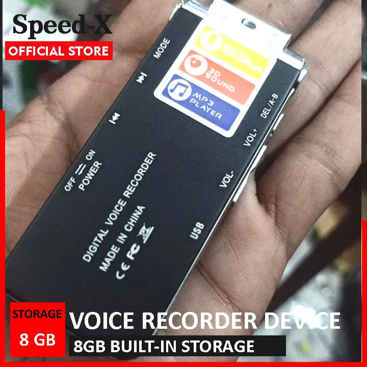 SpeedX%20Digital%20Voice%20Recorder%20Device%20with%208GB%20Storage%20-%20Rechargeable%20Sound%20Recorder%20-%20Image%202