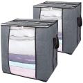 Pack of 2 New Collapsible Bamboo Charcoal Organizer Bag Clothes Sweater Closet Storage Box by Huggy Store. 