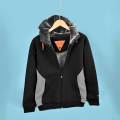 ELO - Axinite Unisex AX 96 Contrast Panel Fleece Zipper Hoodie. 