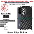 SPARX EDGE 20 pro full Back 360 Protection skin wrap with sides and camera protection premium quality full cover. 