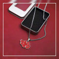 Akatsuki Red Cloud Pendant Necklace for Women Narutos Anime Accessories Itachi Titanium Jewelry Cartoon Men's Neck Chains Gift. 