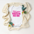 Back Off mam szaloną babcię drukowane śmieszne Body dla dzieci bawełniane Body z krótkim rękawem dla niemowląt chłopcy dziewczęta Onesies pajacyki ubrania. 