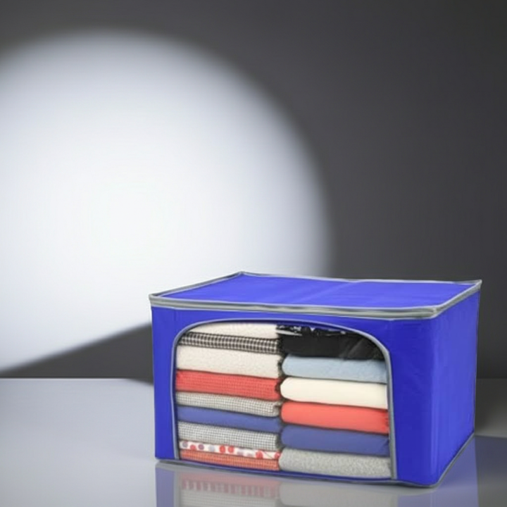 CUSTOMIZE with wooden flap--Large Storage Bags-- Storage Bag -- Clothes Storage Box -- Foldable Closet Organizers -- Storage Containers --  Zipper Bag