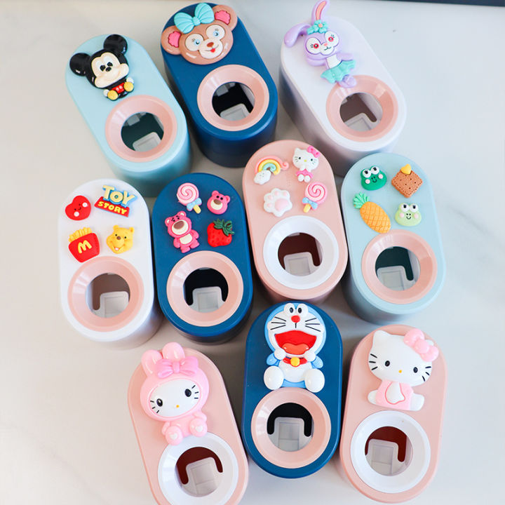 Kids%20Toothpaste%20Dispenser%20Toothbrush%20Holder%20Bathroom%20Toothpaste%20Squeezer%20Baby%20Automatic%20Cartoon%20Automatic%20Toothpaste%20Squeezing%20Handy%20Tool%20Case%20Wall-Mounted%20Kit%20-%20Image%202