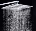 Rainfall Shower Head Multiple Sizes Square Shape, Solid Stainless Steel Color Square Ultra Thin Water Saving Chrome Finish  Color. 