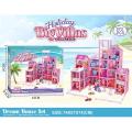 372 Pieces Holiday Big Doll House Villa Children's Family DIY Accessories Assembly Dream Castle Toy Girl Gift. 