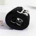 Elastic Waistband Double Ring Metal Pin Buckle Wide Belt For Women Fashion Dress Decoration Accessories. 