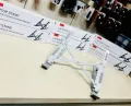 Portable Aluminum Foldable Laptop Metal Stand Adjustable Height Folding Laptop Holder Solid Stand With Anti Slip Rubber Grips - Silver. 