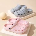 2023 Women's Slippers New Waterproof Summer Outdoor Beach Shoes Big Toe Holey Shoes For Women Men Croc Sandals Wrapped Slippers. 