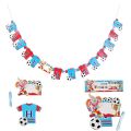 FOOTBALL SOCCER THEME HAPPY BIRTHDAY BANNER SOCCER  THEME BIRTHDAY PARTY DECORATION  happy birthday banner new style happy birthday banner blue happy birthday banner for cake birthday banner decoration set birthday banner for boy HBD banner Flag. 