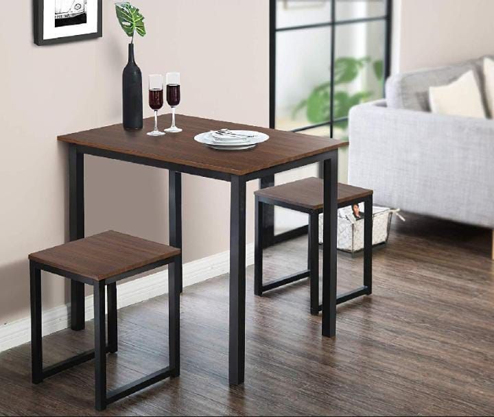 New Modern Metal Frame Table With Stools, Dining Table, Centre Table, Coffee Table With Stools