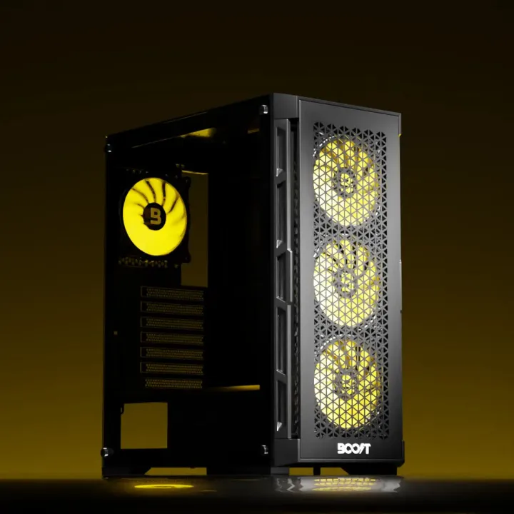 Boost Enclosure Pro Series P300 With 4 ARGB Fans | Daraz.pk