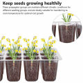 Trays Set Seedling Starter Cells Germination  Pots Grow Box 4x 12 Cell. 