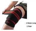 Pair of Elastic Bandage Sport Knee Support Strap Guard Protector For Ankle Leg Wrist Wrap Bandage Knee pad Leggings High Stretch 2 meter length Elastic Breathable Knee Pain Relief Strap Gym Squat Lifting Wraps Knee/Elbow/Ankle Supports. 