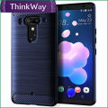 【ThinkWay】Shock Absorption Cover Soft TPU Anti Scratch Carbon Fiber Design Back Case for HTC U12 Plus/U12+. 