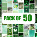 Customize 50 Green Theme Aesthetic photo cards of your choice 50 Cards 4x6'' For Wall Decorate. 