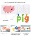 1 【Happier】 Uniheart Kids Puzzle Toy, Wooden Cardboard English Spelling Alphabet Game Early Education Educational. 