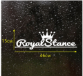 Royal Stance WHITE Decal Car Sticker Crown JDM Vinyl Auto Front Windshield Window Tuning Car Styling. 