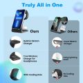 Wireless Charger, 3 in 1 Wireless Charger Station, 15W Fast Charging Dock Stand for Apple iPhone 14/13/13 Pro/13 Pro Max/12 mini/12/12 Pro/SE/X/XR/iWatch 6/5/4/3/2/Airpods 2/Pro for Samsung S20 FE/S21. 