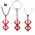 XM Anime Game Berserk Logo Necklace Metal Pedant Jewelry With Beaded Chain For Women And Men. 