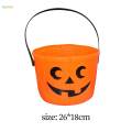 Halloween Pumpkin Bucket Candy Bucket Halloween Props Candy Basket Portable Decor Gift Basket Thanksgiving with Handle Trick or Treat Bucket. 