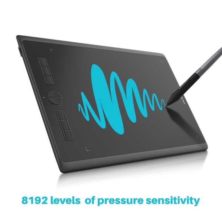 HUION Inspiroy H610X Drawing Tablet 10x6.25 Inch Digital Graphics Tablet Chromebook and Android Supported 8192 Pressure Level with Battery-Free Stylus and 8 Shortcut Keys