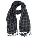 Ladies Staller check design scarves for girls, Hijab staller for women - Black. 