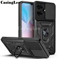 For infinix Smart 8 Case Armor Ring Case Cover Adsorb Car Holder Shockproof Camera Protection Cover for infinix Smart8 Back Cover Phone Cases. 