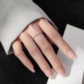 Jiayu S925 Sterling Silver Row Diamond Ring Women's Rhinestone Zircon Simple Exquisite Versatility, Fashion and Personality Open Index Finger Ring. 