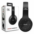 Original P47 Wireless Bluetooth Rechargable Headphones - Over Ear Foldable Headphone for Music Calling & FM Radio with Microphone Stereo Bass 3.5mm Audio Jack Support With SD Card Features. 