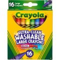 Crayola Ultra Clean Washable Large Crayons 16-Pack. 