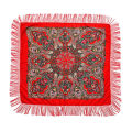 Ukrainian Embroidery Square Shawls Russian Scarf Babushka Retro Fringed Cotton Bandana Winter Scarf Woman Wrap Hijab Poncho Cape. 