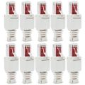 10 x Network Connectors Tool-Free RJ45 CAT6 LAN UTP Cable Plug. 
