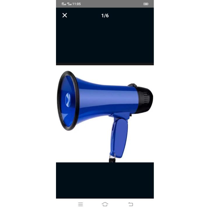 Portable Megaphone 20 Watt Power Megaphone Speaker Bullhorn Voice And Siren/Alarm Modes Loudspeaker megaPhone-Adjustable Volume-Lightweight Bull Horn for Cheerleading
