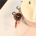 [Women Fashion Small  Bangle Bracelet Watches] [Ladies Stainless Steel Mesh Belt Quartz Watch] [Girls Minimalist Casual Watch]. 
