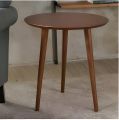 Elegant Round Wood Side Table with Natural Finish and Black Legs High-Quality Living Room Furniture Round Coffee Table Set High Gloss Nesting Tables for Living Room Modern Mdf Wood Side and Accent Tables Round Nesting Coffee Table Set High Gloss Coffee. 