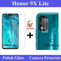 Honor 9X Lite Tempered Glass Screen Protector Polish Glass + Back Camera 9H Gorilla Flexible Protector For Honor 9X Lite. 