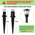 12 Pack Metal Replacement Stakes for Solar Lights Outdoor, 0.78 X 5.35 Inch Solar Pathway Lights Spike Replacer Easy to Use. 