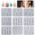 DIY Crystal Glue Drop Epoxy Resin Geometric Earrings Mold Necklace Pendant Silicone Mold Keychain Jewelry Handmade Crafts Making. 