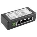 4 Port Poe Injector Poe Adapter Ethernet Supply Pin 4,5(+)/7,8(-)Input Dc12V-Dc48V for Ip Camera. 