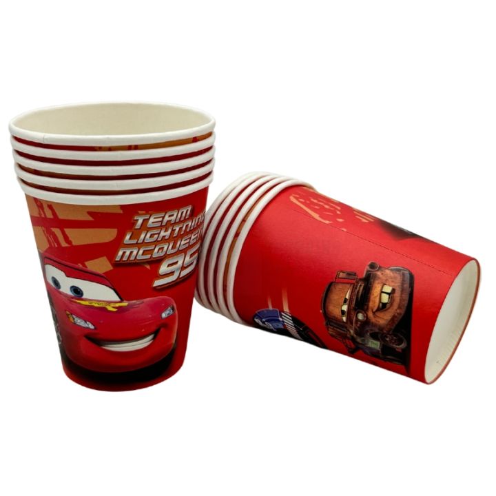 CARS THEME CUPS PACK OF 10 PAPER CUPS